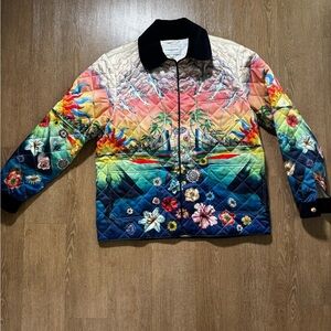 Casablanca Quilted Jacket with Floral Design L